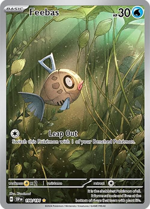 Feebas Surging Sparks 198 Pokémon card
