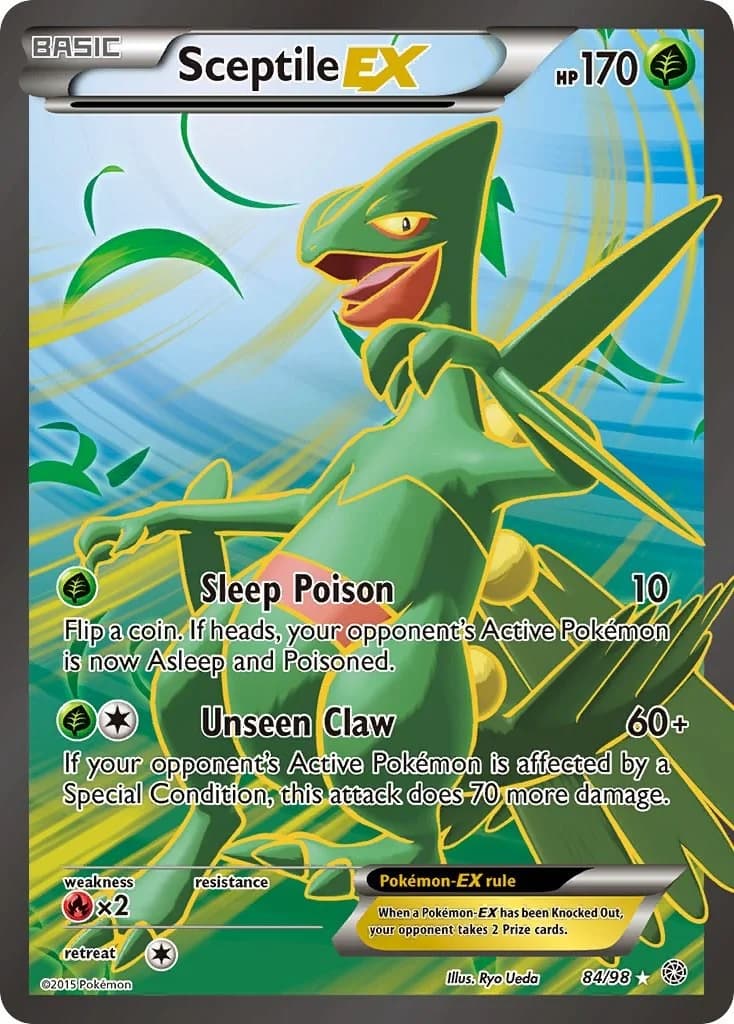 Sceptile EX Ancient Origins 84 Pokémon card