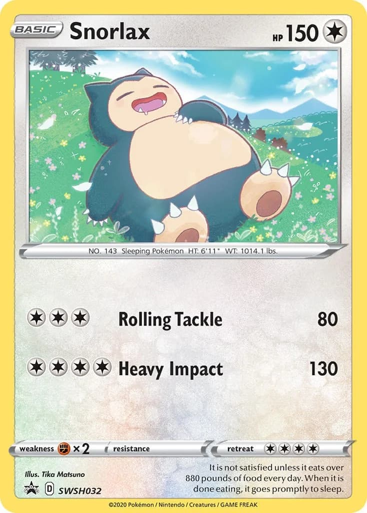 Snorlax Promo SWSH032 Pokémon card
