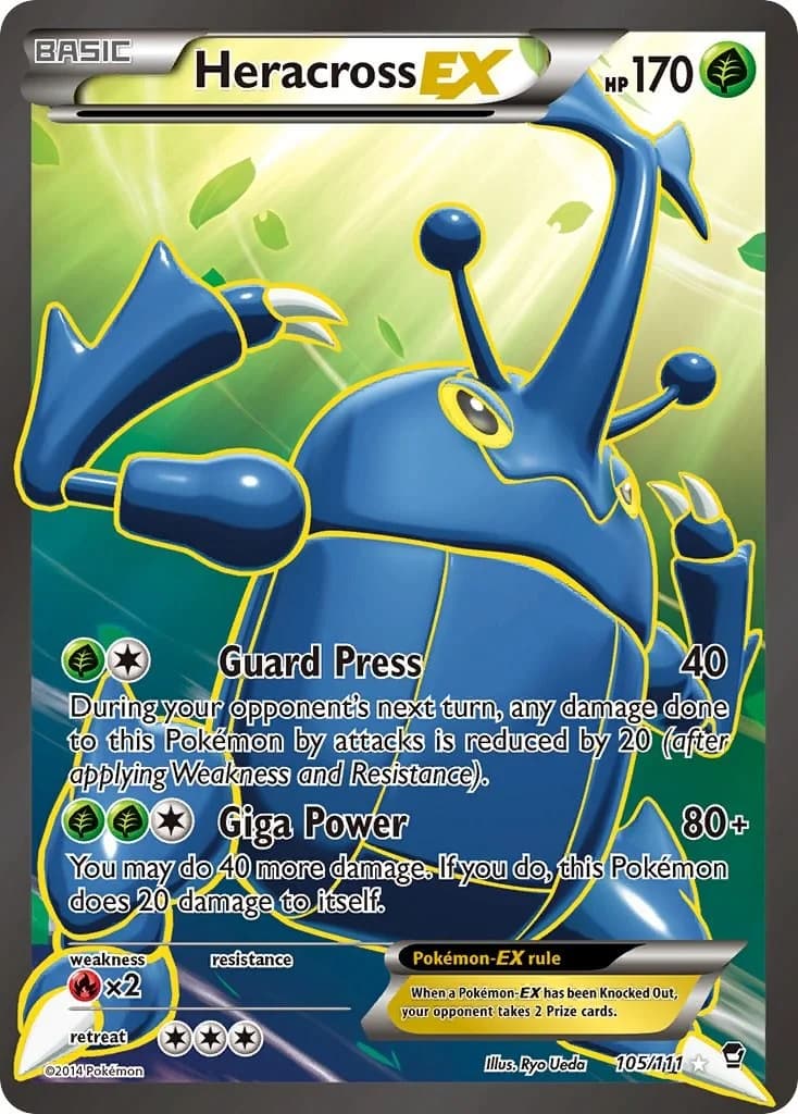 Heracross EX Furious Fists 105 Pokémon card
