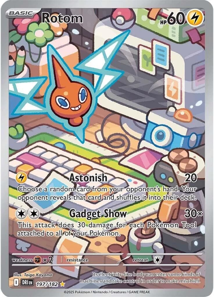 Rotom Destined Rivals 197 Pokémon card