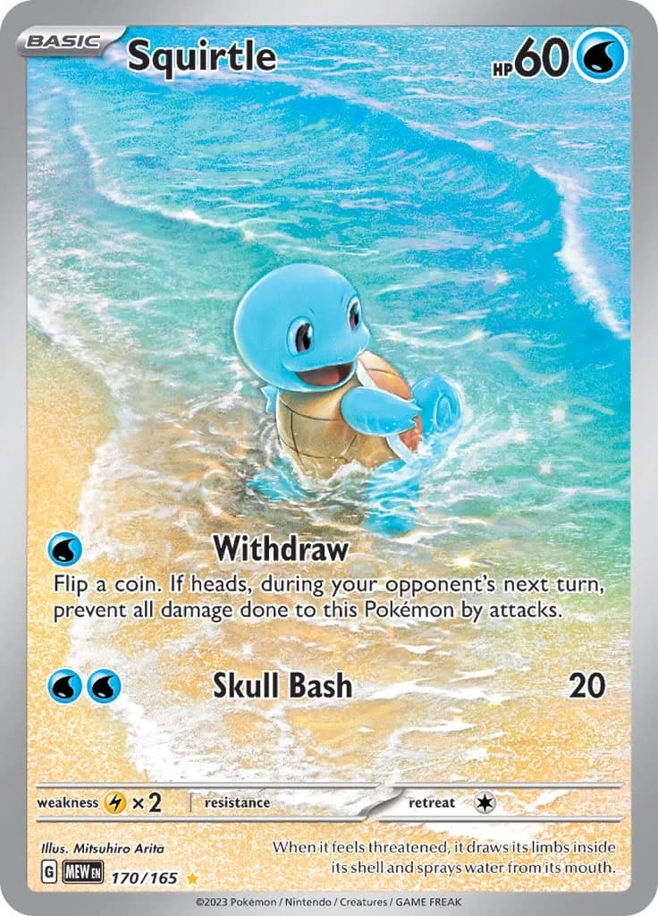 Squirtle Scarlet & Violet 151 170 Pokémon card