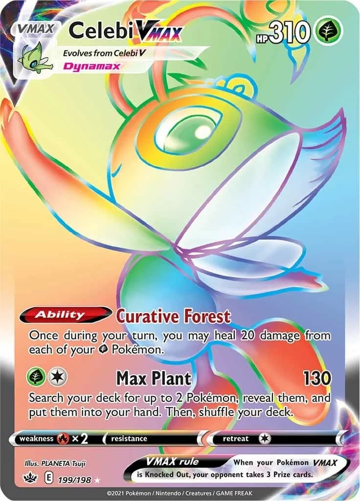 Celebi VMAX Chilling Reign 199 Pokémon card