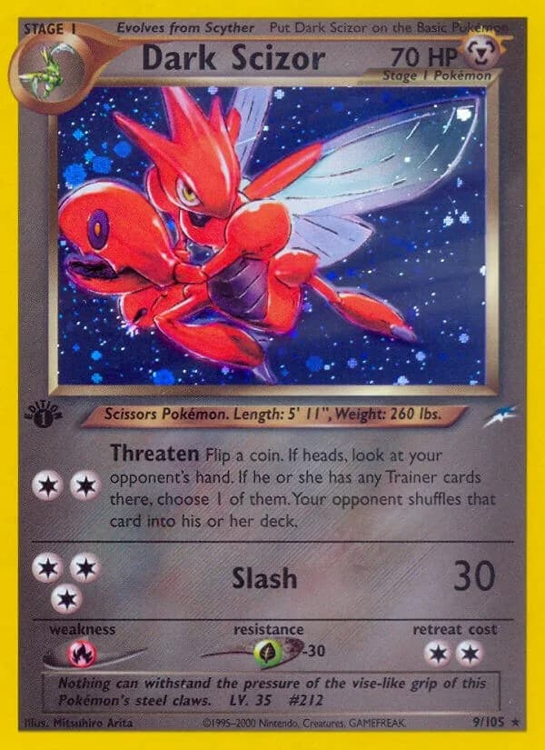 Dark Scizor [1st Edition] Neo Destiny 9 Pokémon card