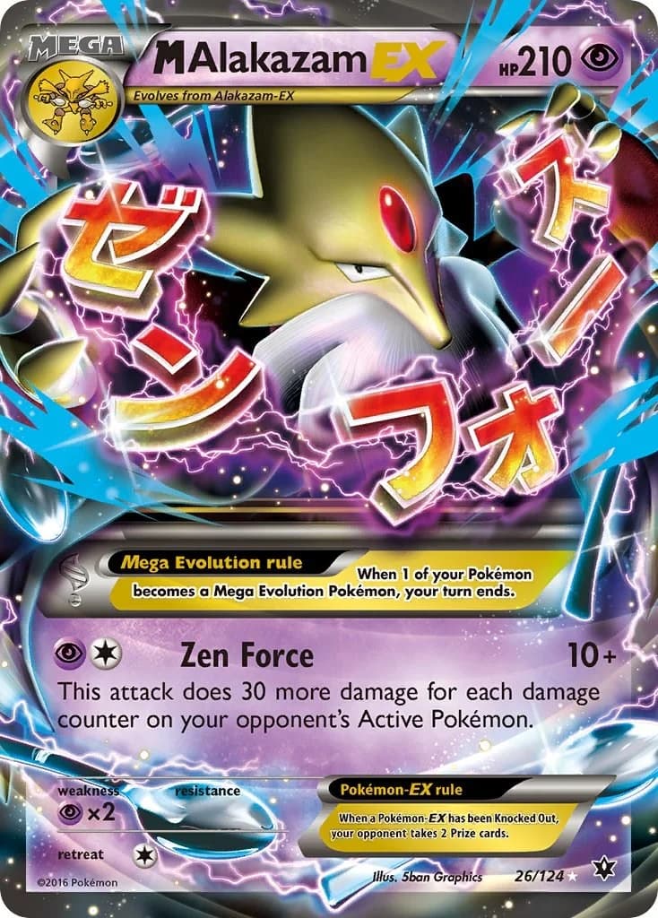 M Alakazam EX Fates Collide 26 Pokémon card