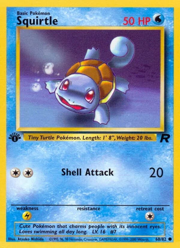 Squirtle [1st Edition] Team Rocket 68 Pokémon card