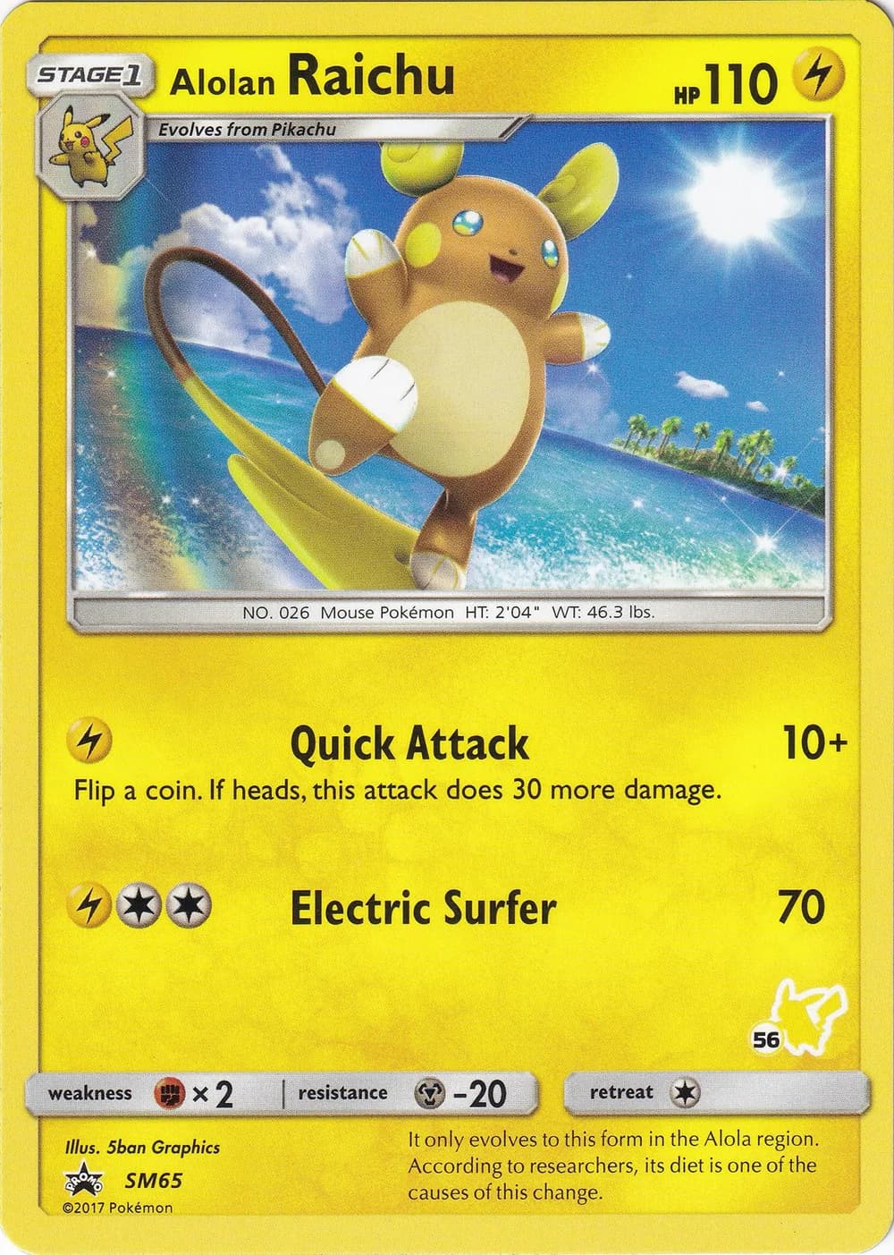 Alolan Raichu 2020 Battle Academy 56 Pokémon card