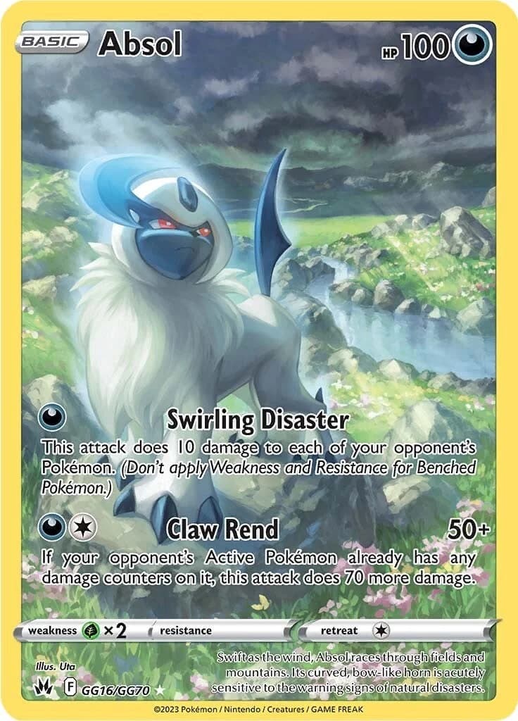 Absol Crown Zenith GG16 Pokémon card