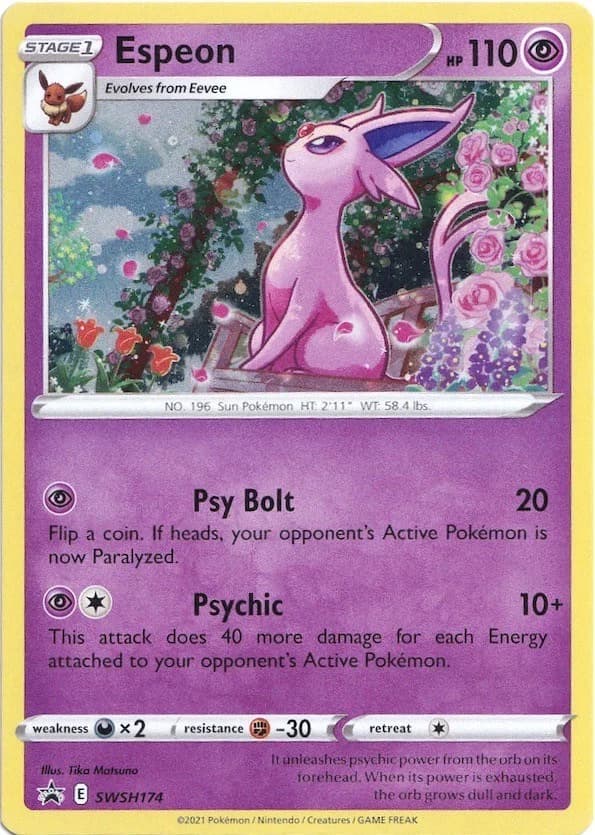 Espeon Promo SWSH174 Pokémon card