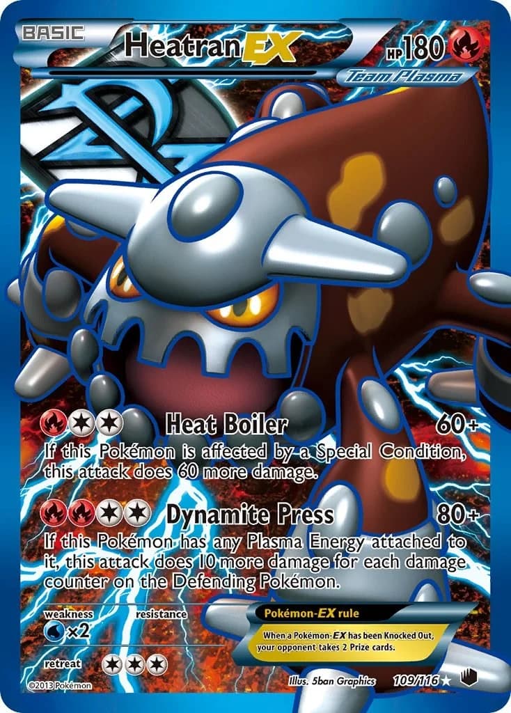 Heatran EX Plasma Freeze 109 Pokémon card