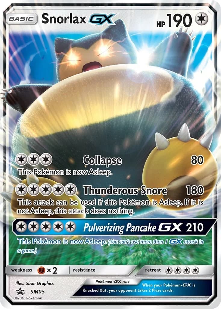 Snorlax GX Promo SM05 Pokémon card