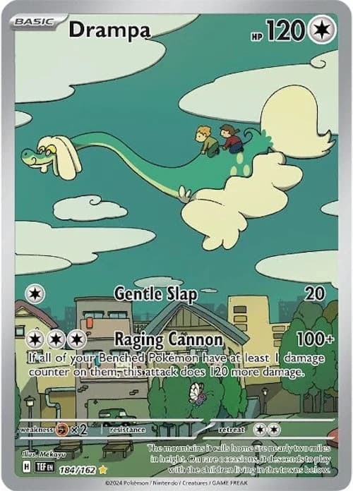 Drampa Temporal Forces 184 Pokémon card