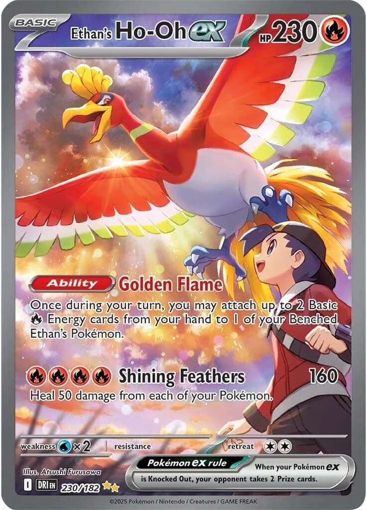 Ethan's Ho-Oh ex Destined Rivals 230 Pokémon card