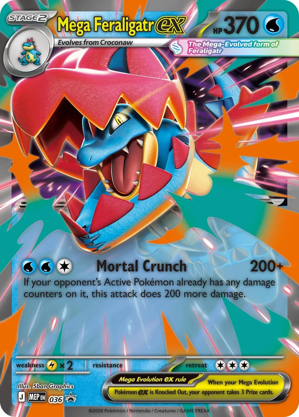 Mega Feraligatr Ex Promo 36 Pokémon card