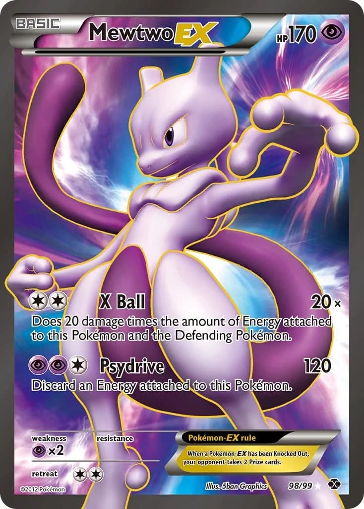 Mewtwo EX Next Destinies 98 Pokémon card
