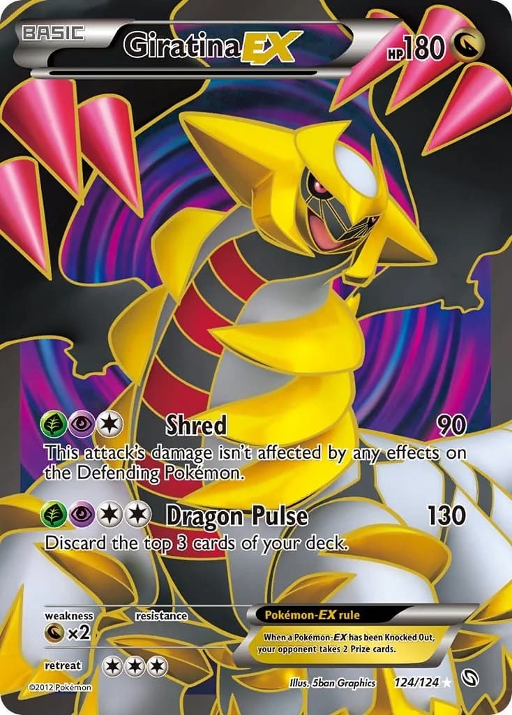 Giratina EX Dragons Exalted 124 Pokémon card