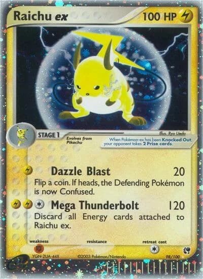 Raichu EX Sandstorm 98 Pokémon card