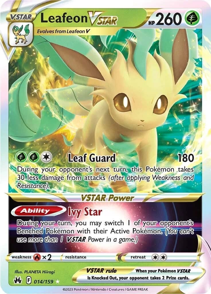Leafeon VSTAR Crown Zenith 14 Pokémon card