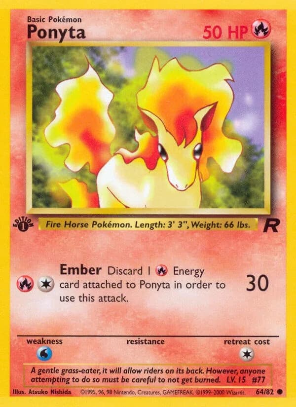 Ponyta [1st Edition] Team Rocket 64 Pokémon card