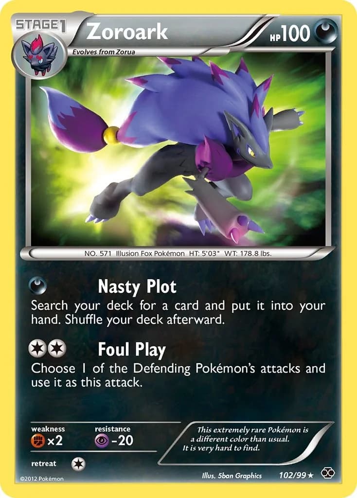 Zoroark Next Destinies 102 Pokémon card