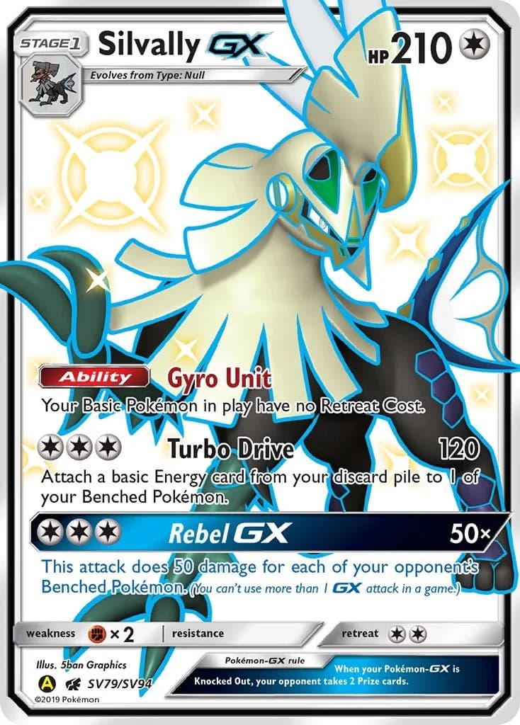 Silvally GX Hidden Fates SV79 Pokémon card