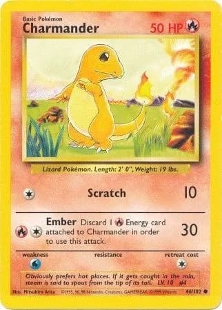 Charmander [Unlimited] Base Set 46 Pokémon card