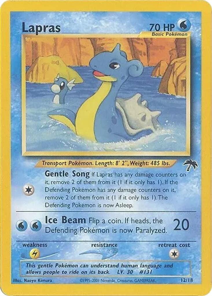 Lapras Southern Islands 12 Pokémon card