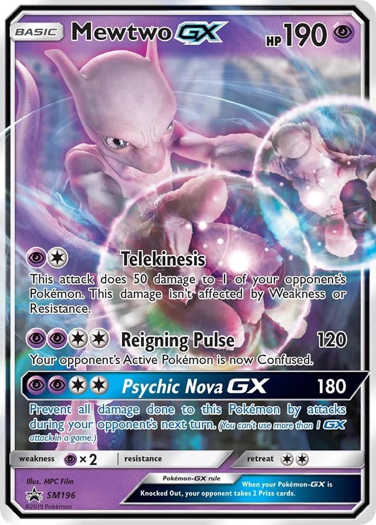 Mewtwo GX Promo SM196 Pokémon card
