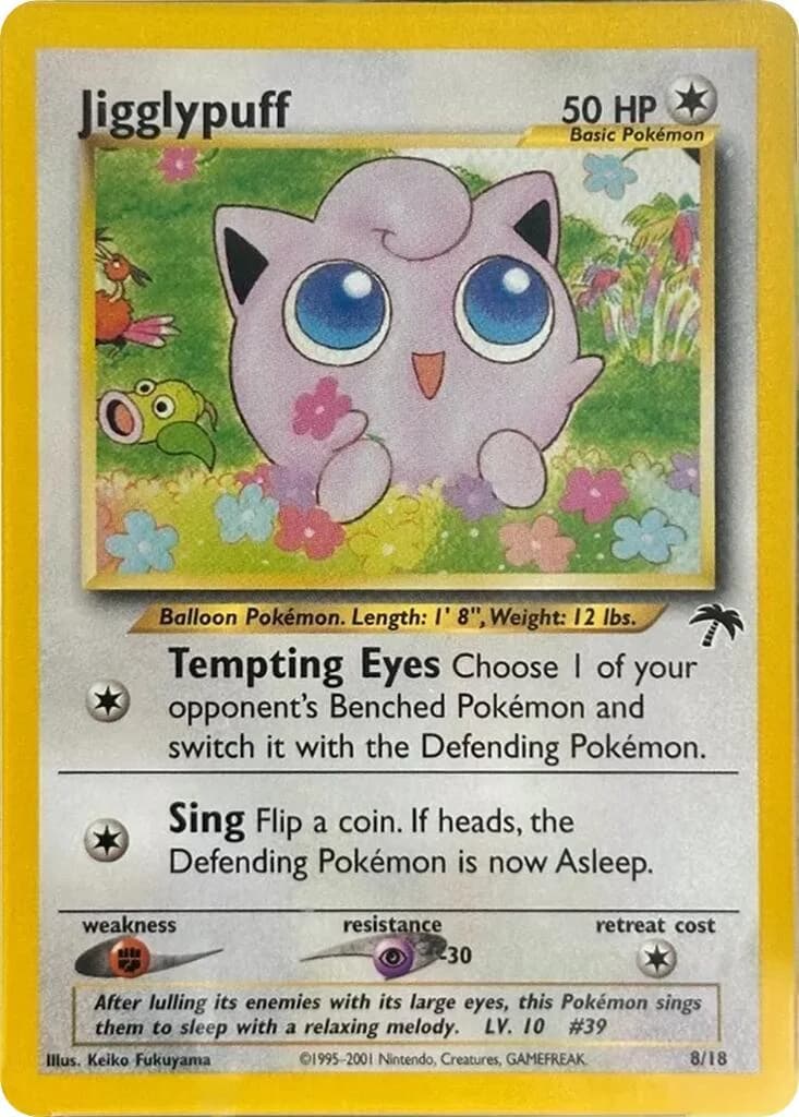 Jigglypuff Southern Islands 8 Pokémon card