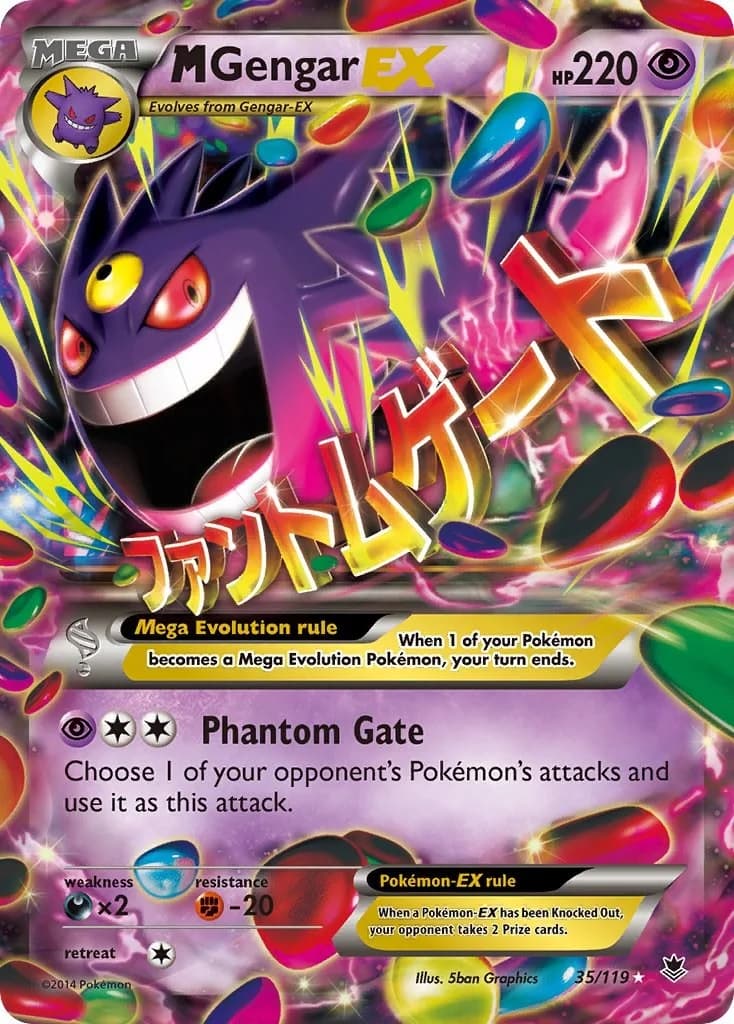 M Gengar EX Phantom Forces 35 Pokémon card