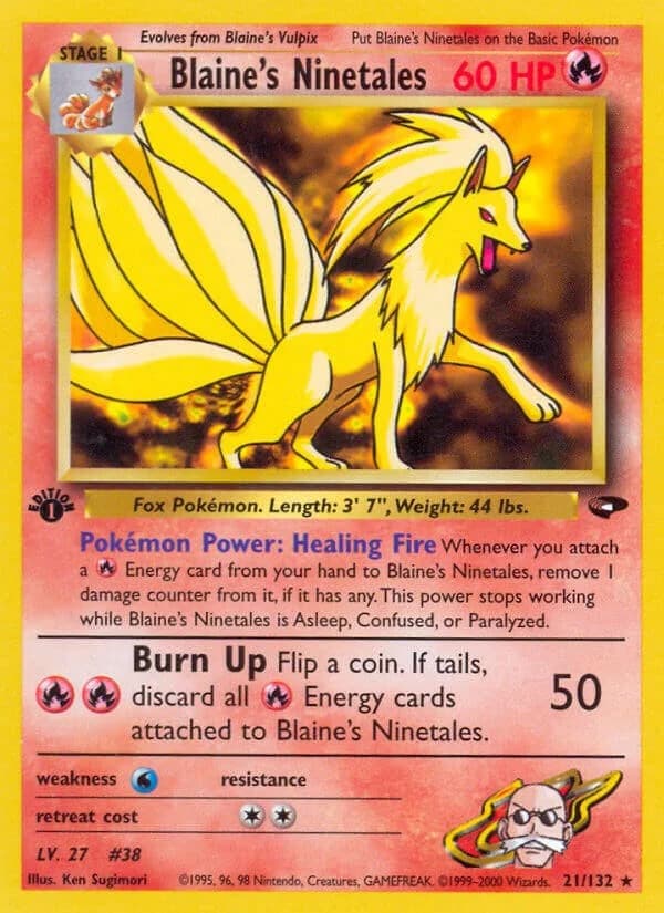 Blaine's Ninetales [1st Edition] Gym Challenge 21 Pokémon card