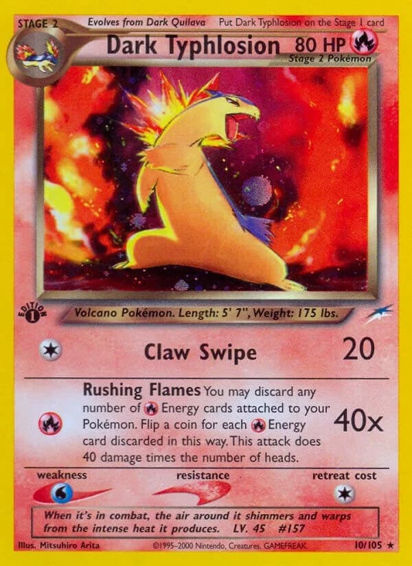 Dark Typhlosion [Unlimited] Neo Destiny 10 Pokémon card