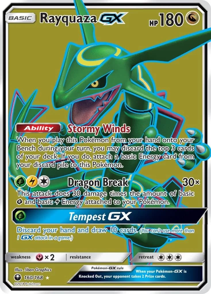 Rayquaza GX Celestial Storm 160 Pokémon card