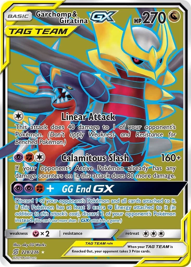 Garchomp & Giratina GX Unified Minds 228 Pokémon card