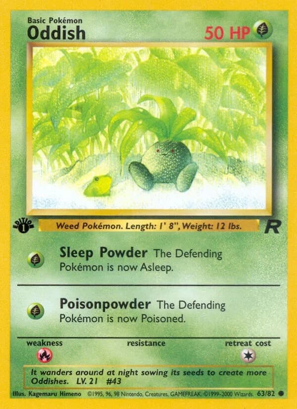 Oddish [1st Edition] Team Rocket 63 Pokémon card