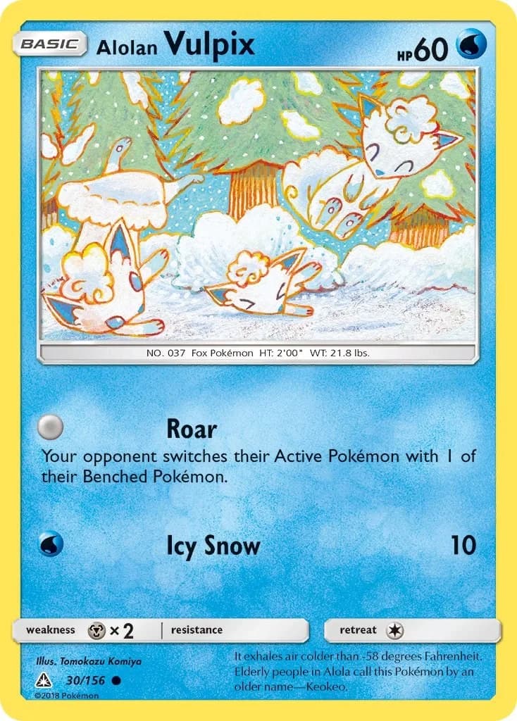 Alolan Vulpix [Reverse Holo] Ultra Prism 30 Pokémon card