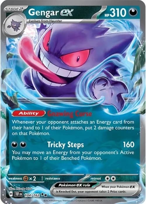 Gengar ex Temporal Forces 104 Pokémon card