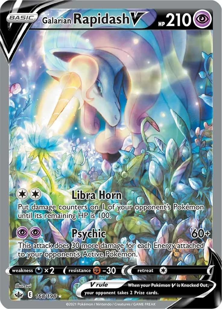 Galarian Rapidash V Chilling Reign 168 Pokémon card