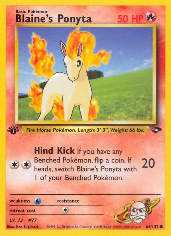Blaine's Ponyta [1st Edition] Gym Challenge 64 Pokémon card