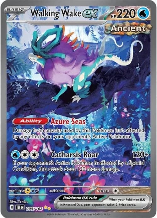 Walking Wake ex Temporal Forces 205 Pokémon card