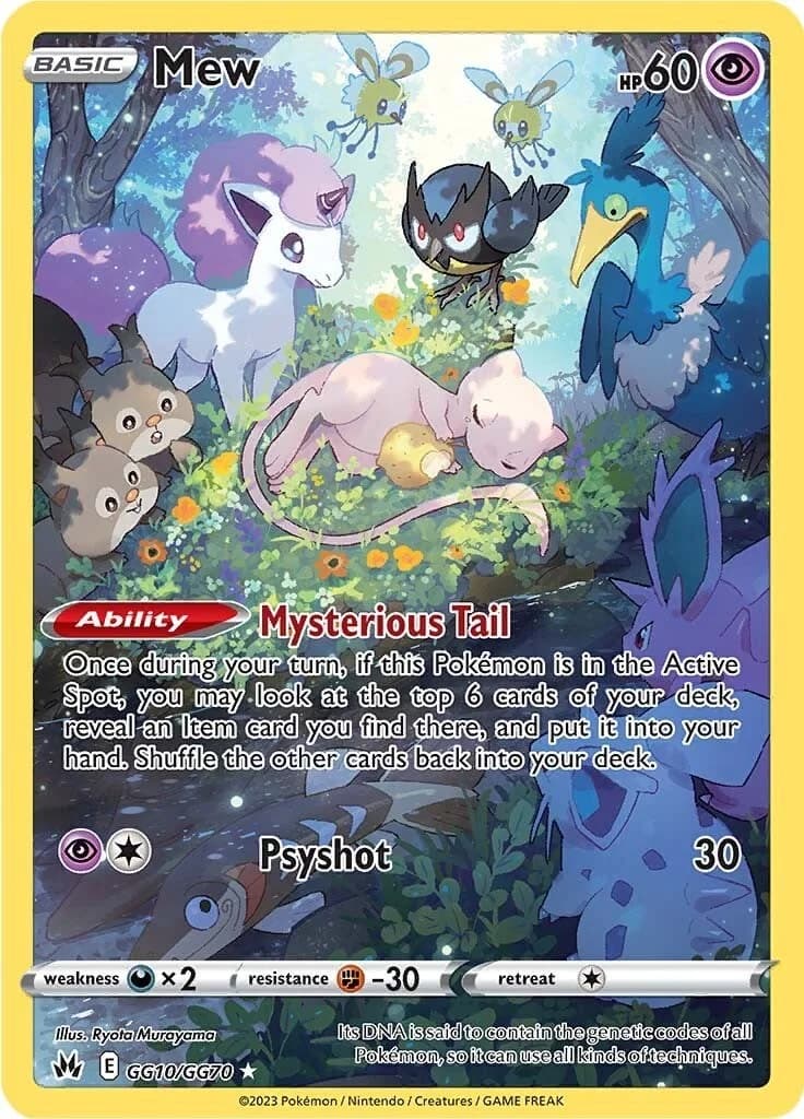 Mew Crown Zenith GG10 Pokémon card