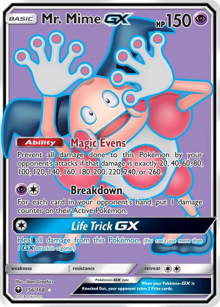 Mr. Mime GX Celestial Storm 156 Pokémon card