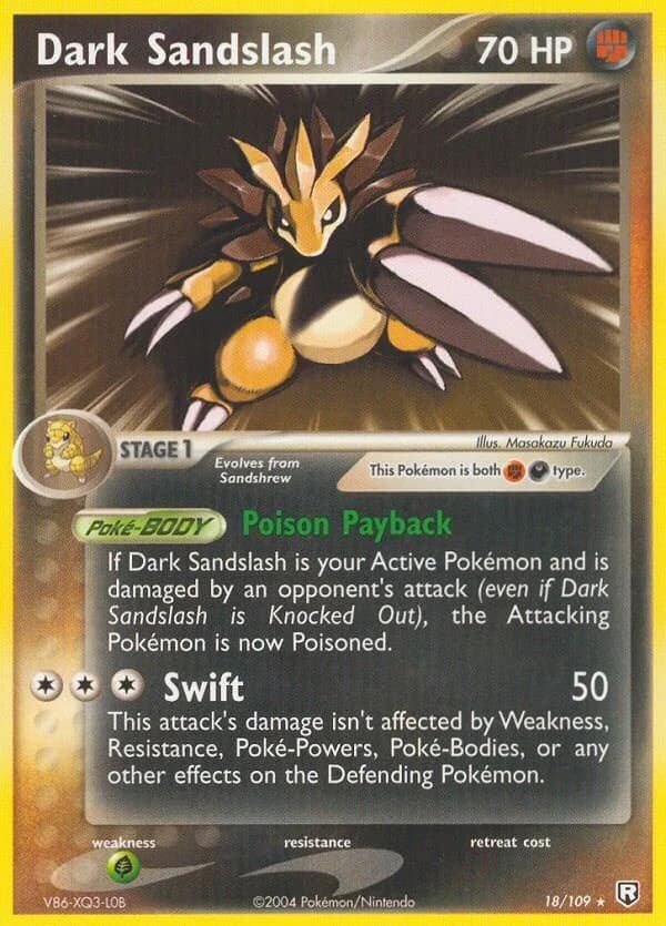 Dark Sandslash Team Rocket Returns 18 Pokémon card