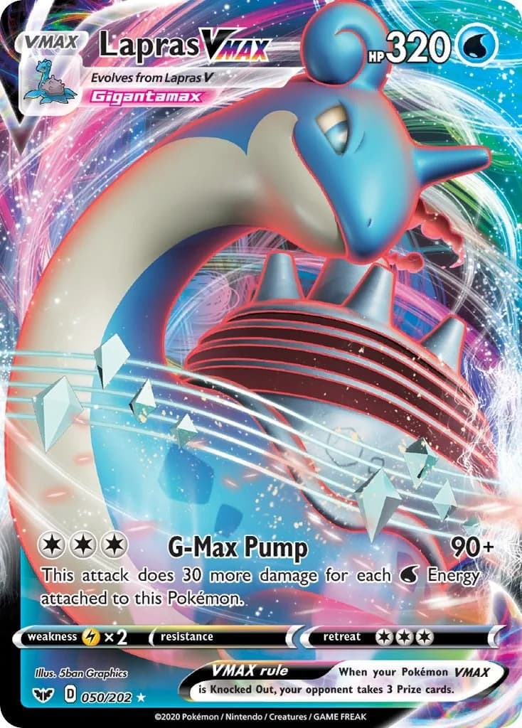 Lapras Vmax Sword & Shield 50 Pokémon card