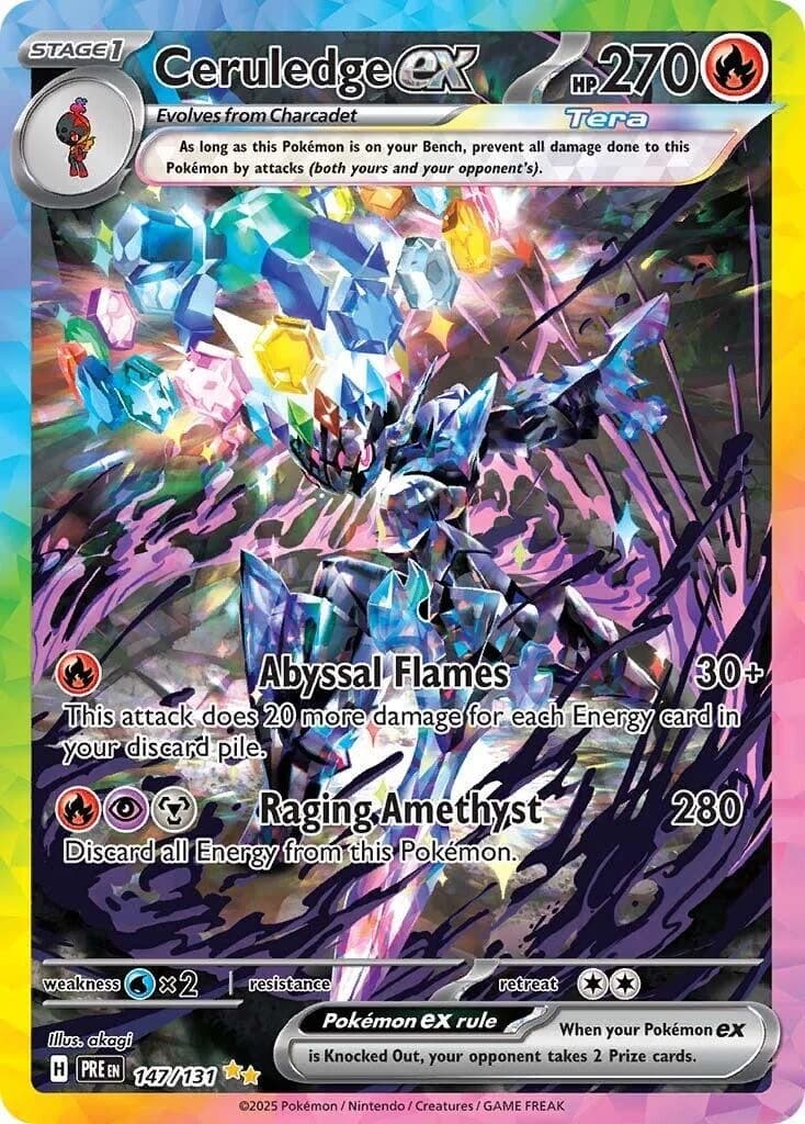 Ceruledge ex Prismatic Evolutions 147 Pokémon card