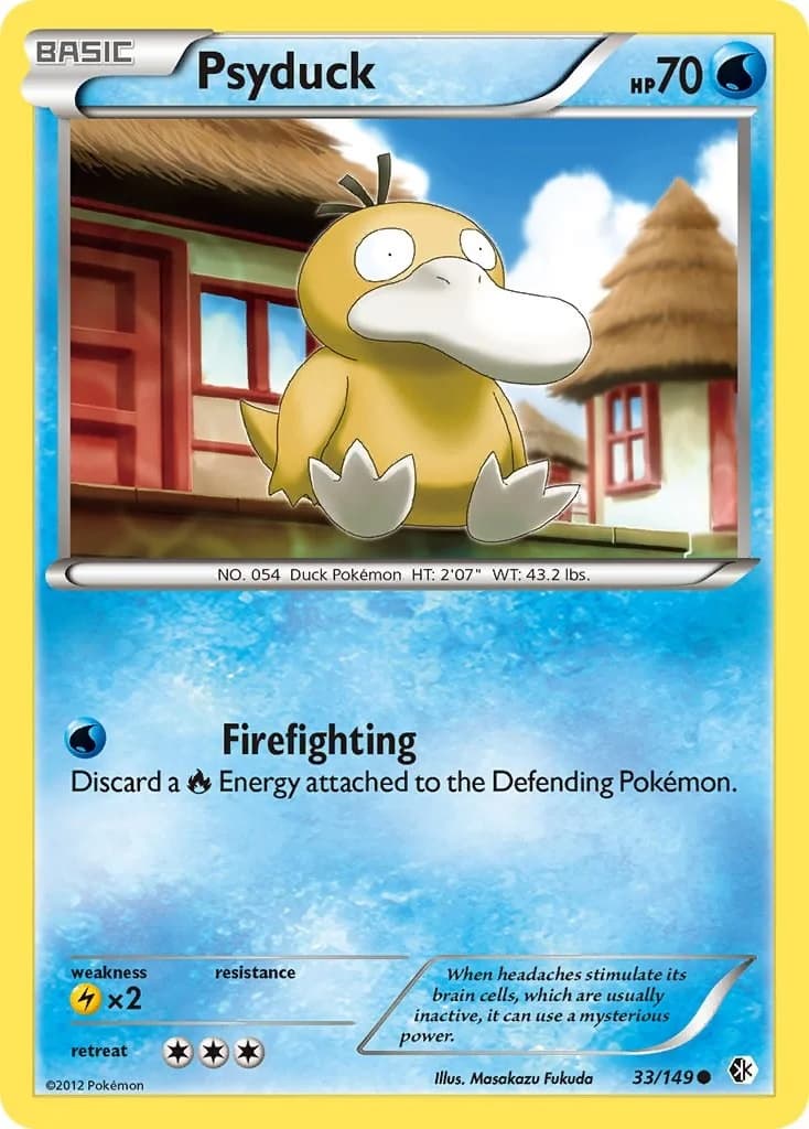 Psyduck [Reverse Holo] Boundaries Crossed 33 Pokémon card