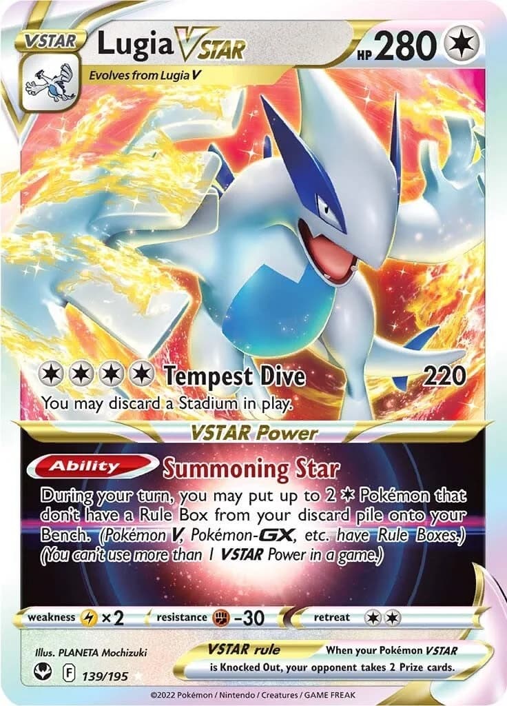Lugia VSTAR Silver Tempest 139 Pokémon card