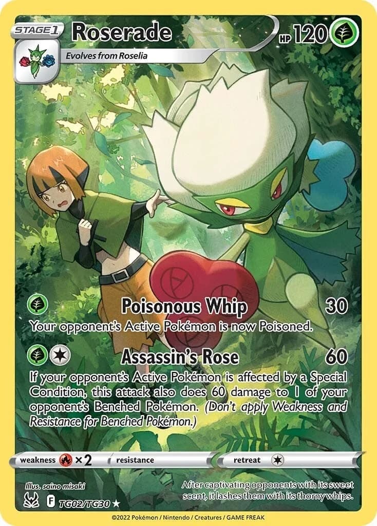 Roserade Lost Origin TG02 Pokémon card
