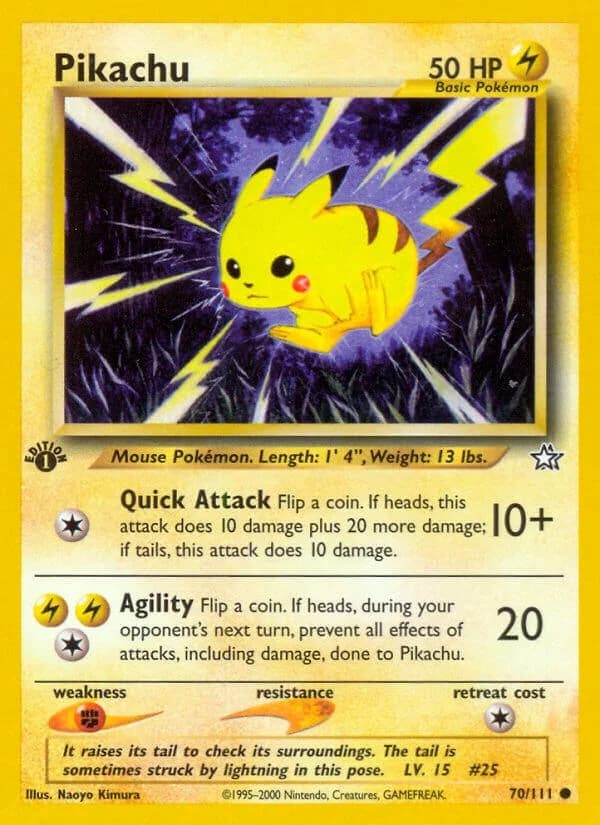 Pikachu (1st Edition) · Neo Genesis #70 (2000) Pokémon card