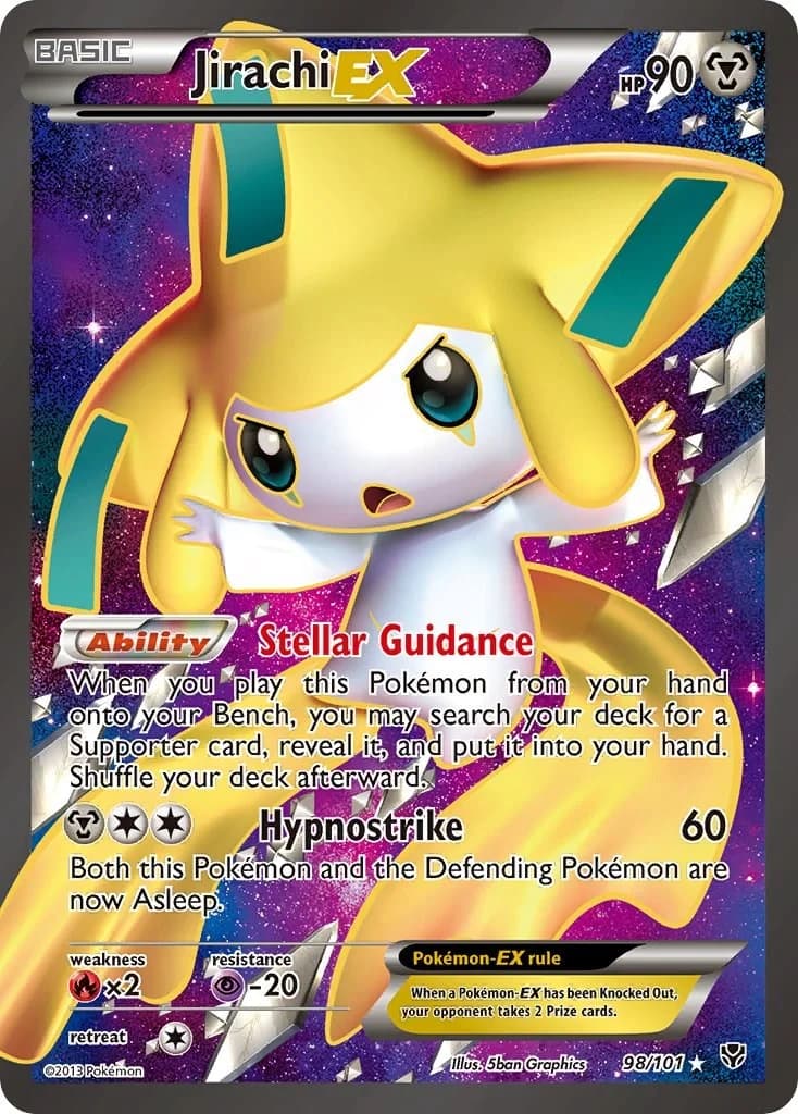 Jirachi EX Plasma Blast 98 Pokémon card
